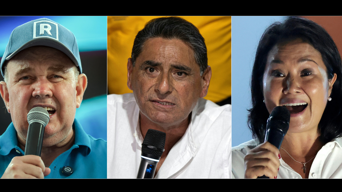 Rafael López Aliaga, Carlos Álvarez, Keiko Fujimori.