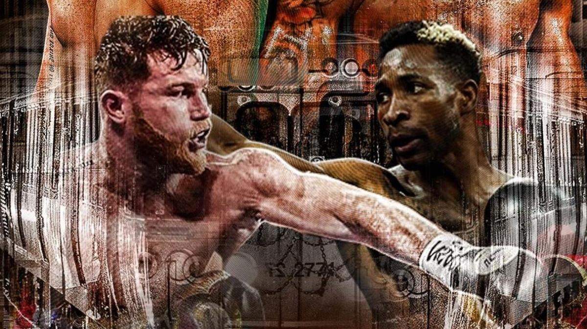 El cubano William Scull (der.) peleará contra Saúl “Canelo’’ Álvarez el 3 de mayo de 2024 en Riad, Arabia Saudita. 