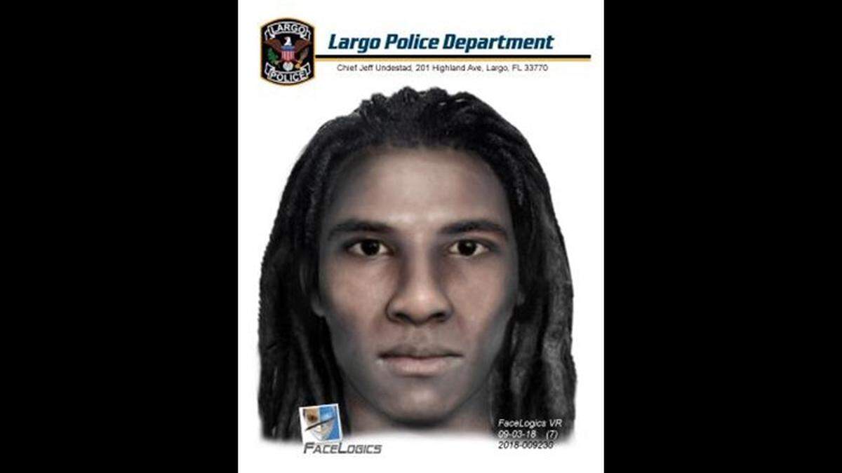 Retrato del sospechoso de llevarse al niño Jordan Belliveau.