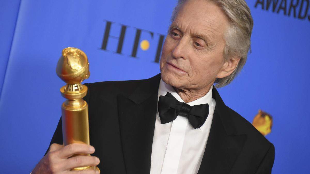 Michael Douglas en la premiación de los Globos de Oro.