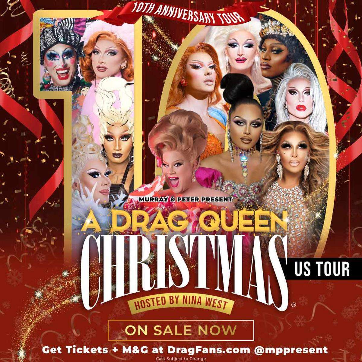 Este año se conmemora el décimo aniversario de Murray & Peter’s ‘A Drag Queen Christmas’ en El Fillmore Miami Beach, Teatro Jackie Gleason.