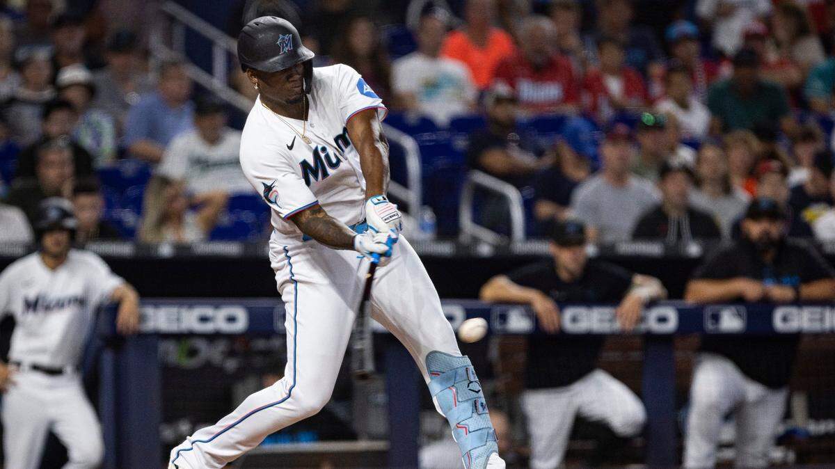 Jorge Soler pegó 36 cuadrangulares y remolcó 75 carreras con los Marlins de Miami en la pasada temporada.