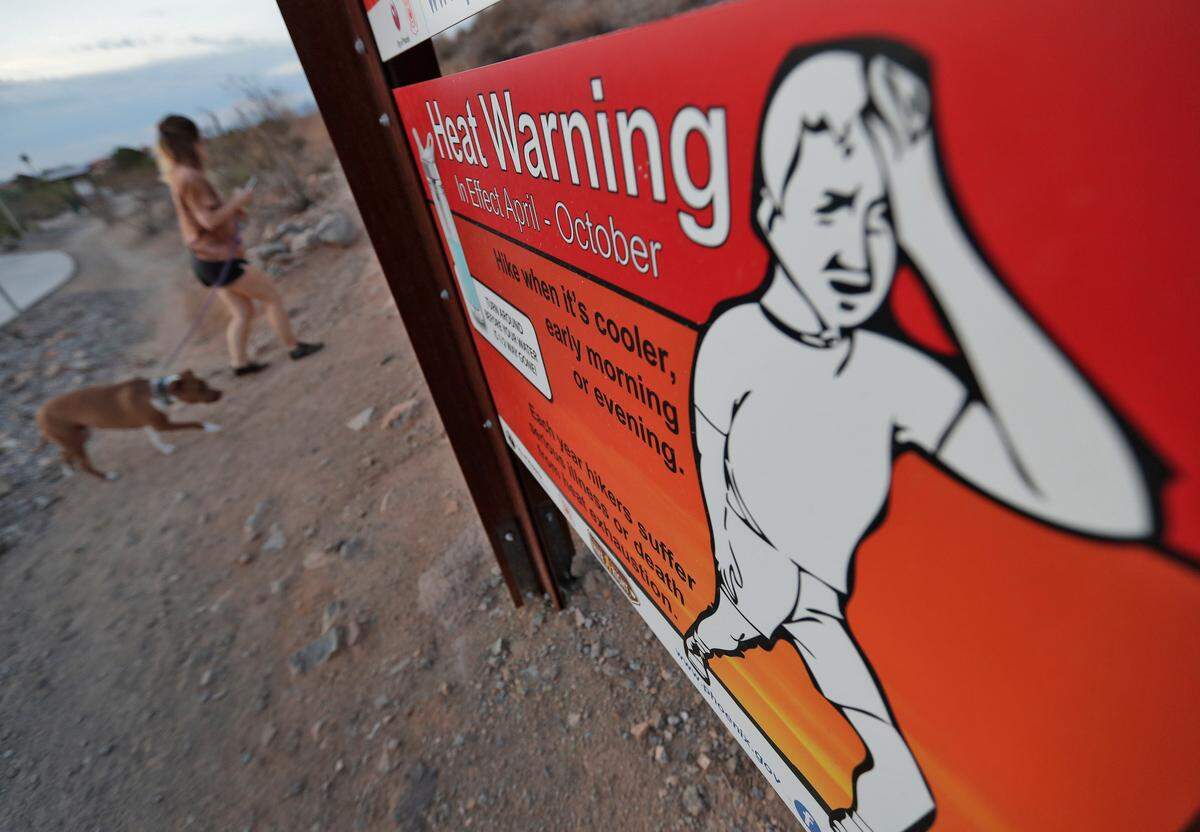 Un aviso de la ola de calor que está afectando Arizona, Utah y partes de California con temperaturas de 116 grados F.