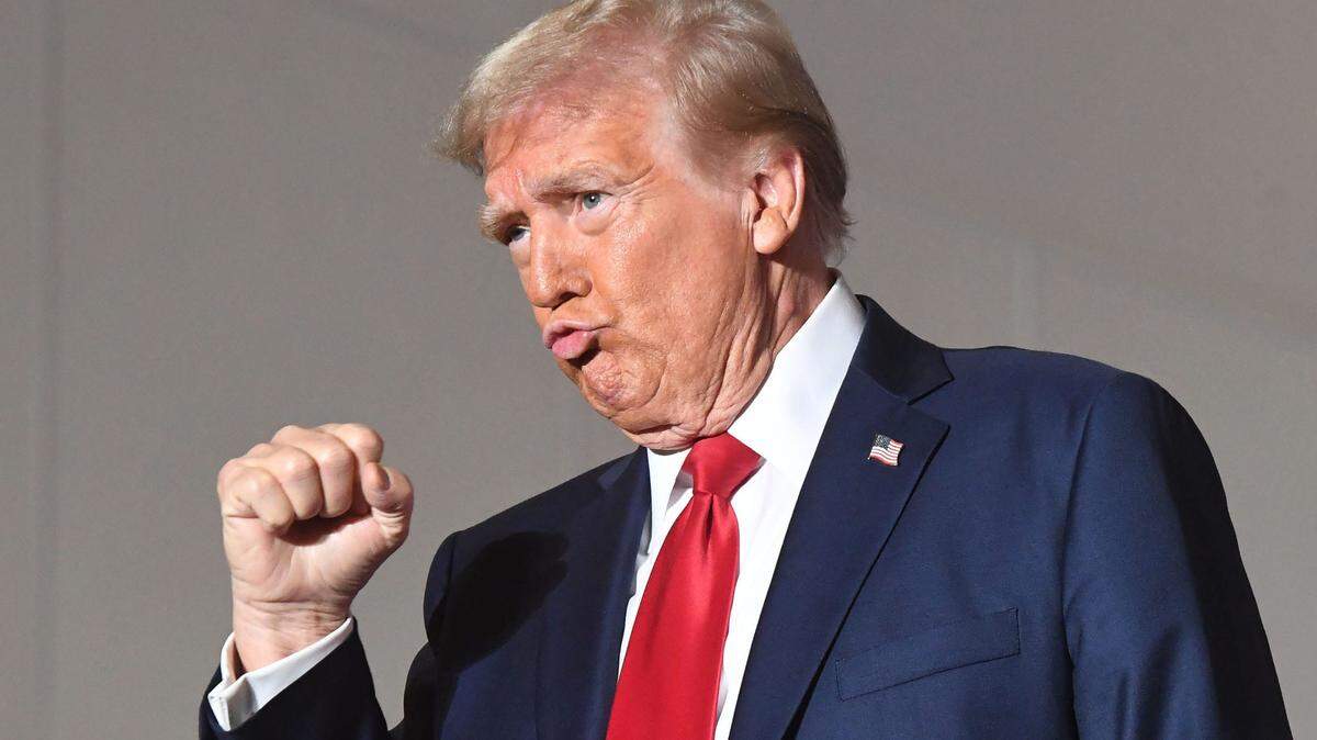 Former U.S. President and current Republican presidential nominee Donald Trump is introduced to supporters inside the Bayfront Convention Center in Erie on Sept. 29, 2024.