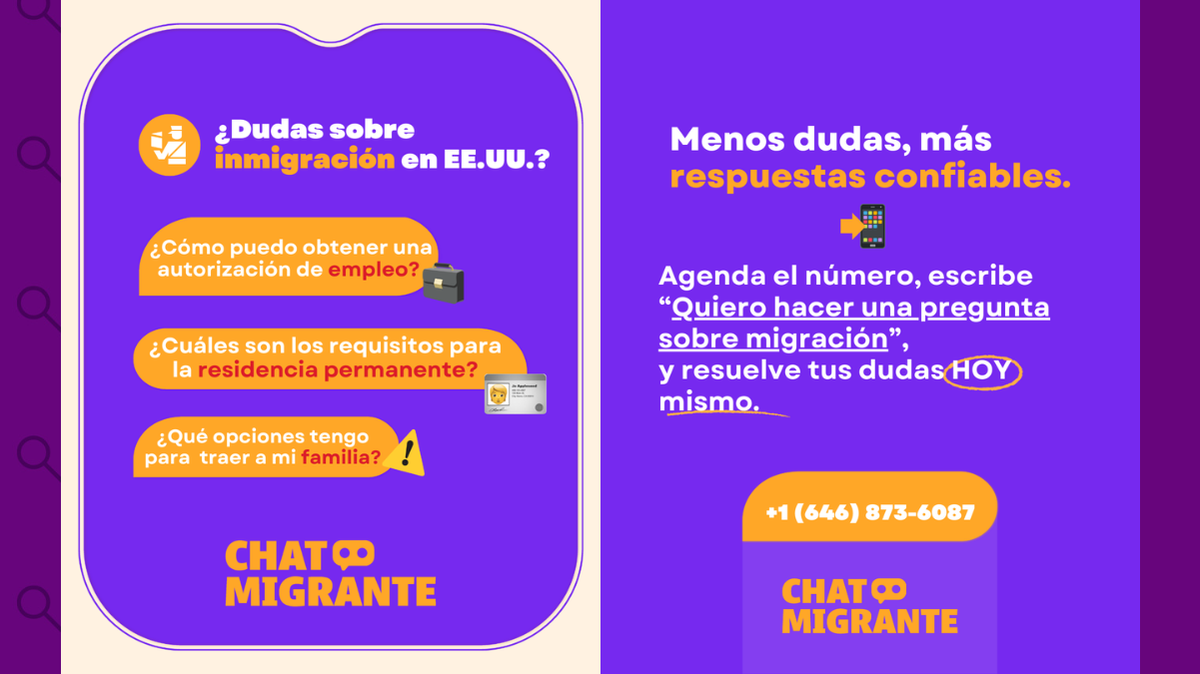 ChatMigrante es una iniciativa para suministrar información sobre inmigración en tiempo real, preciso y verificada