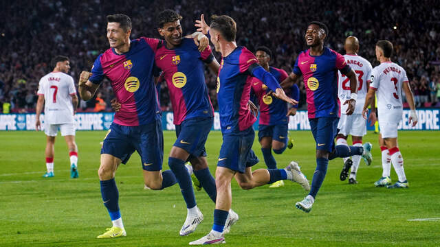 Barcelona golea al Sevilla con doblete de Lewandowski | El Nuevo Herald