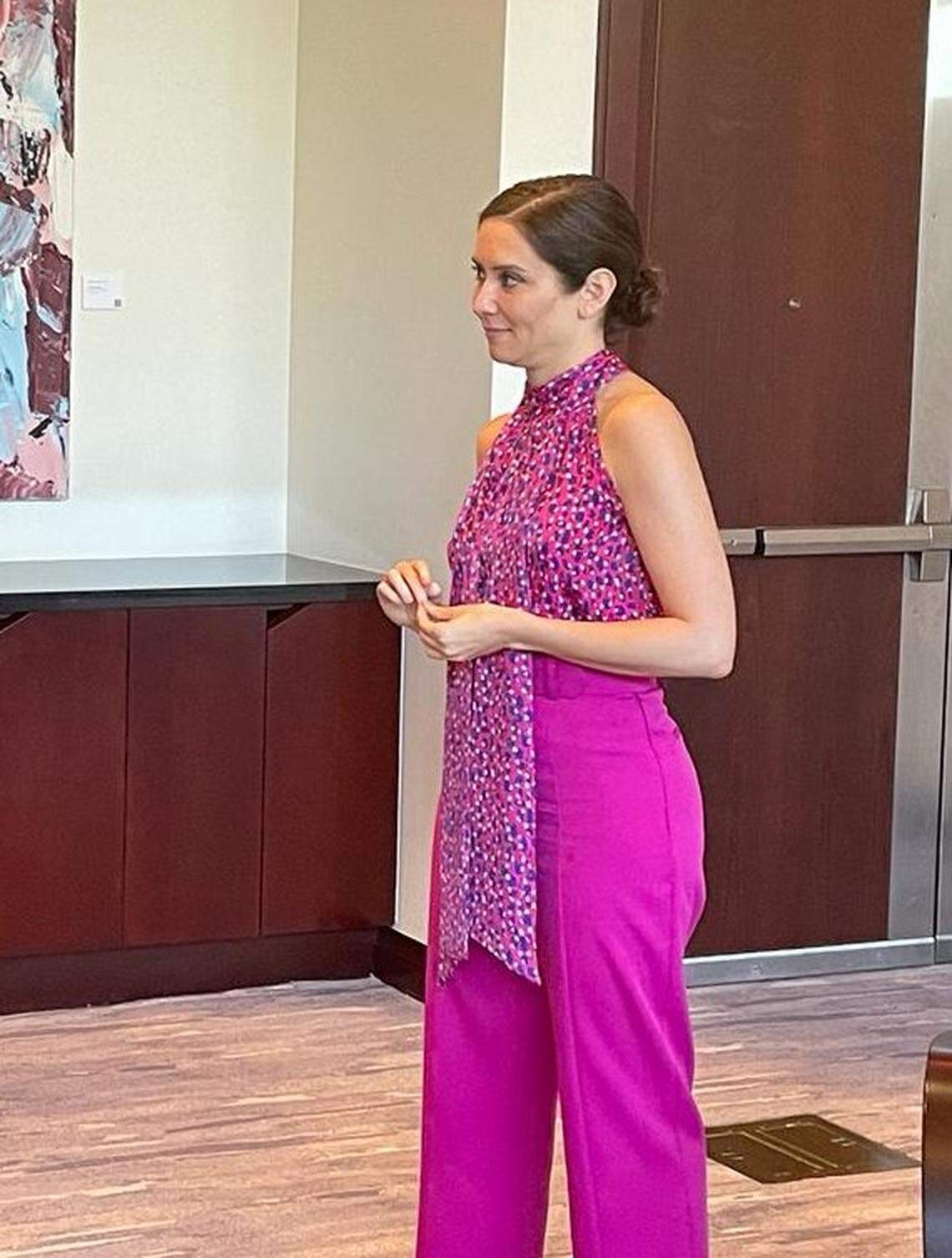 Isabel Díaz-Ayuso, Presidenta de la Comunidad de Madrid y figura emergente de la derecha española representada en el Partido Popular.