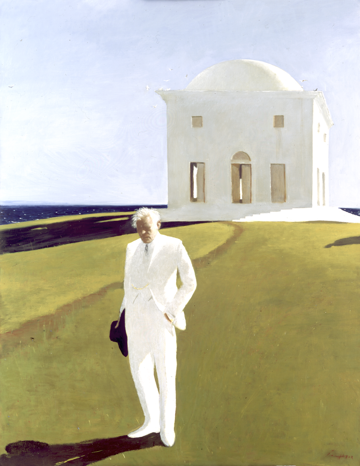 ‘The Magician of Punta Agravox’, 2011, óleo sobre lienzo, 78 x 60 pulgadas.