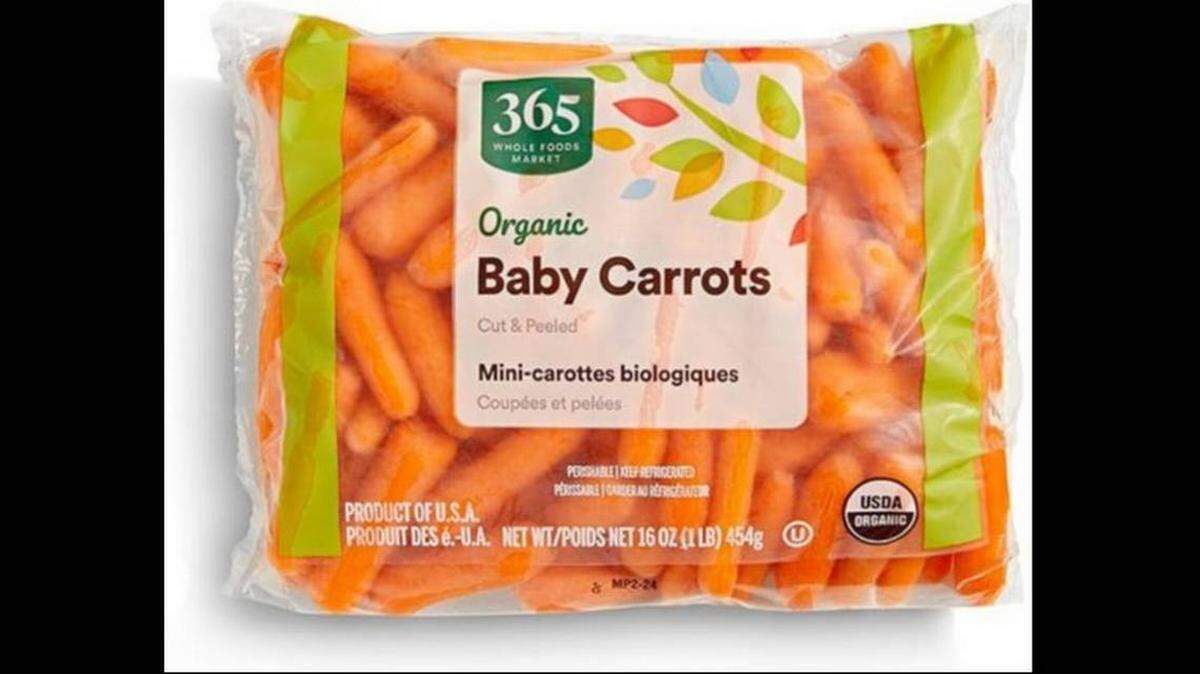 Las zanahorias baby orgánicas 365 de Whole Foods Market han sido retiradas del mercado. Grimmway Farms.