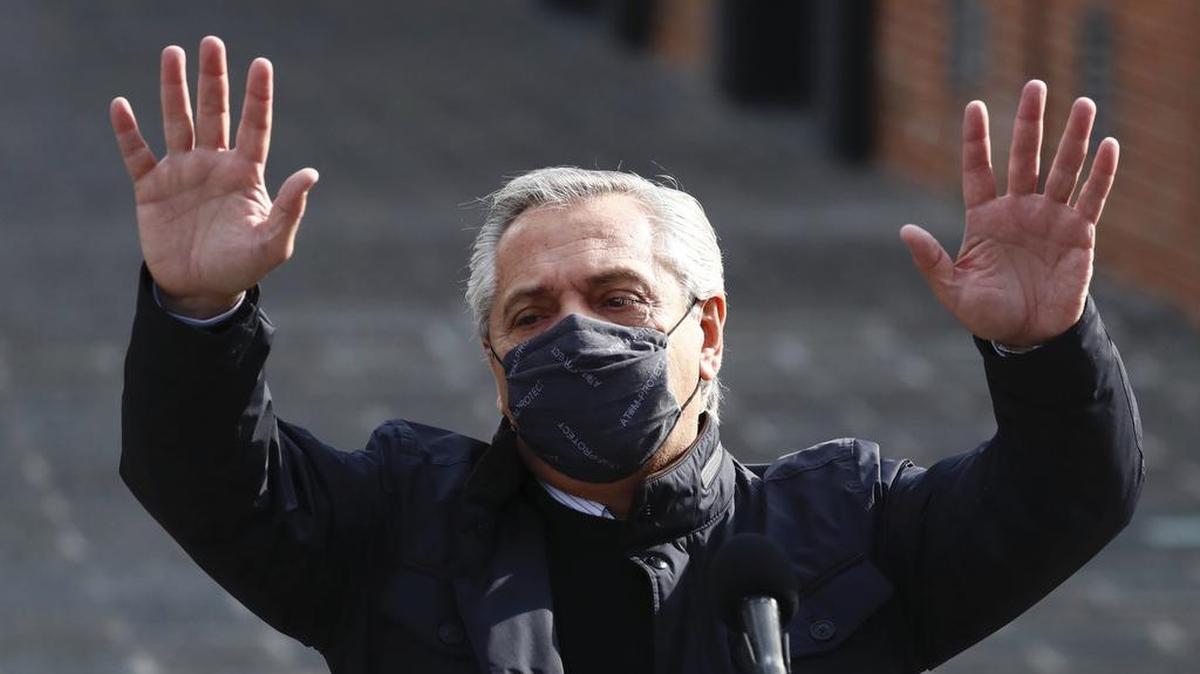 El presidente argentino Alberto Fernández en Buenos Aires, Argentina, el domingo 12 de septiembre de 2021. AP Foto/Marcos Brindicci
