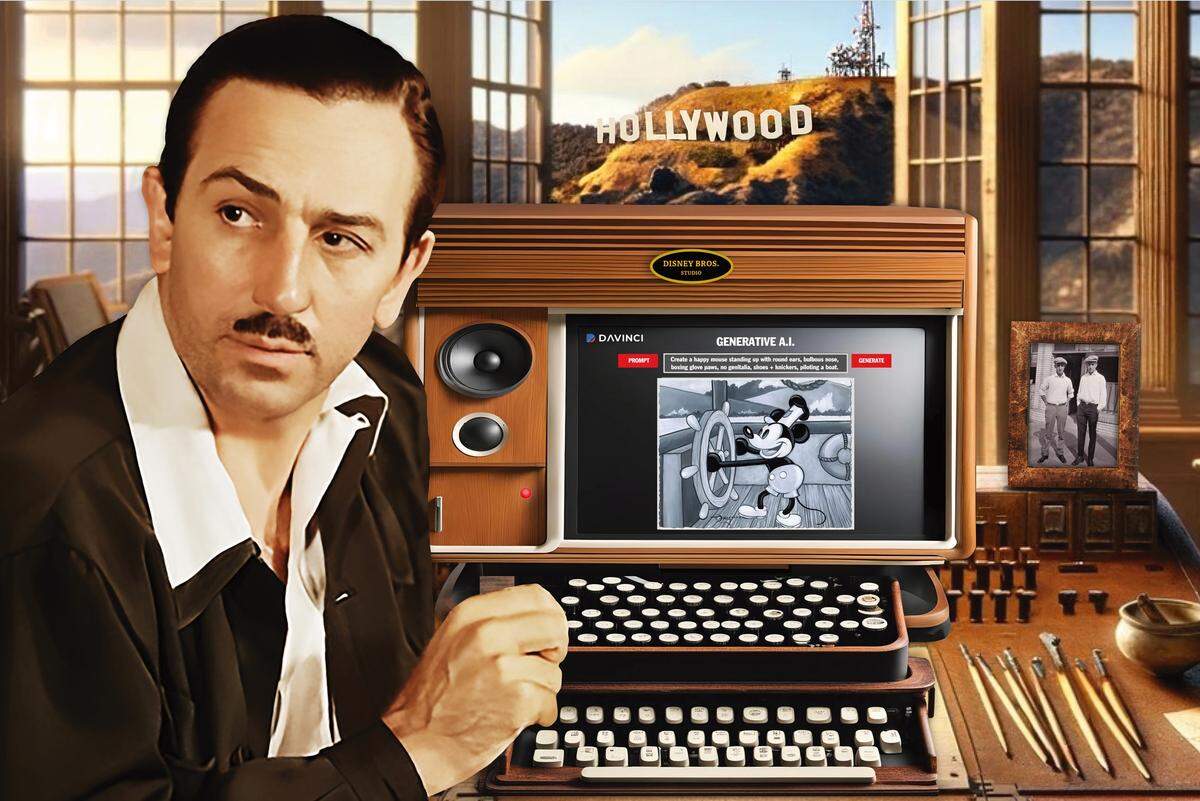 ‘Walt’s AI Pyphany’, 2025,   de la serie “Autores de la AI”, 24 x 36 x 1.5 pulgadas. Vídeo en bucle que se ejecuta de forma continua incrustado en la imagen acrílica. Edición / 100.