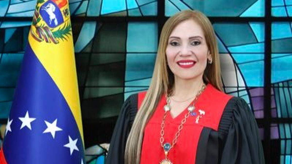 La presidenta del Tribunal Supremo de Justicia (TSJ) de Venezuela, Caryslia Rodríguez Rodríguez. La magistrada fue sancionada por Canadá el martes 17 de diciembre de 2024.