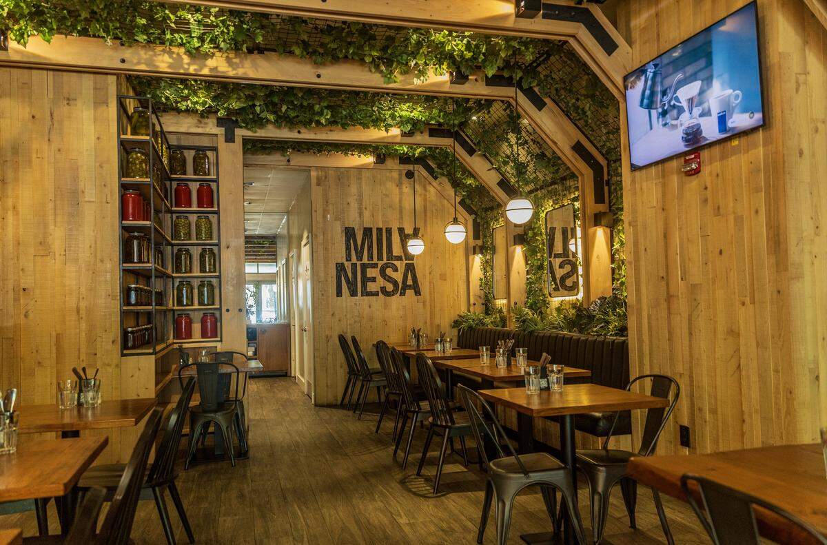 View of the dining room at La Casa de La Milanesa located in the Midtown area in Miami, on Tuesday, May 26, 2026.