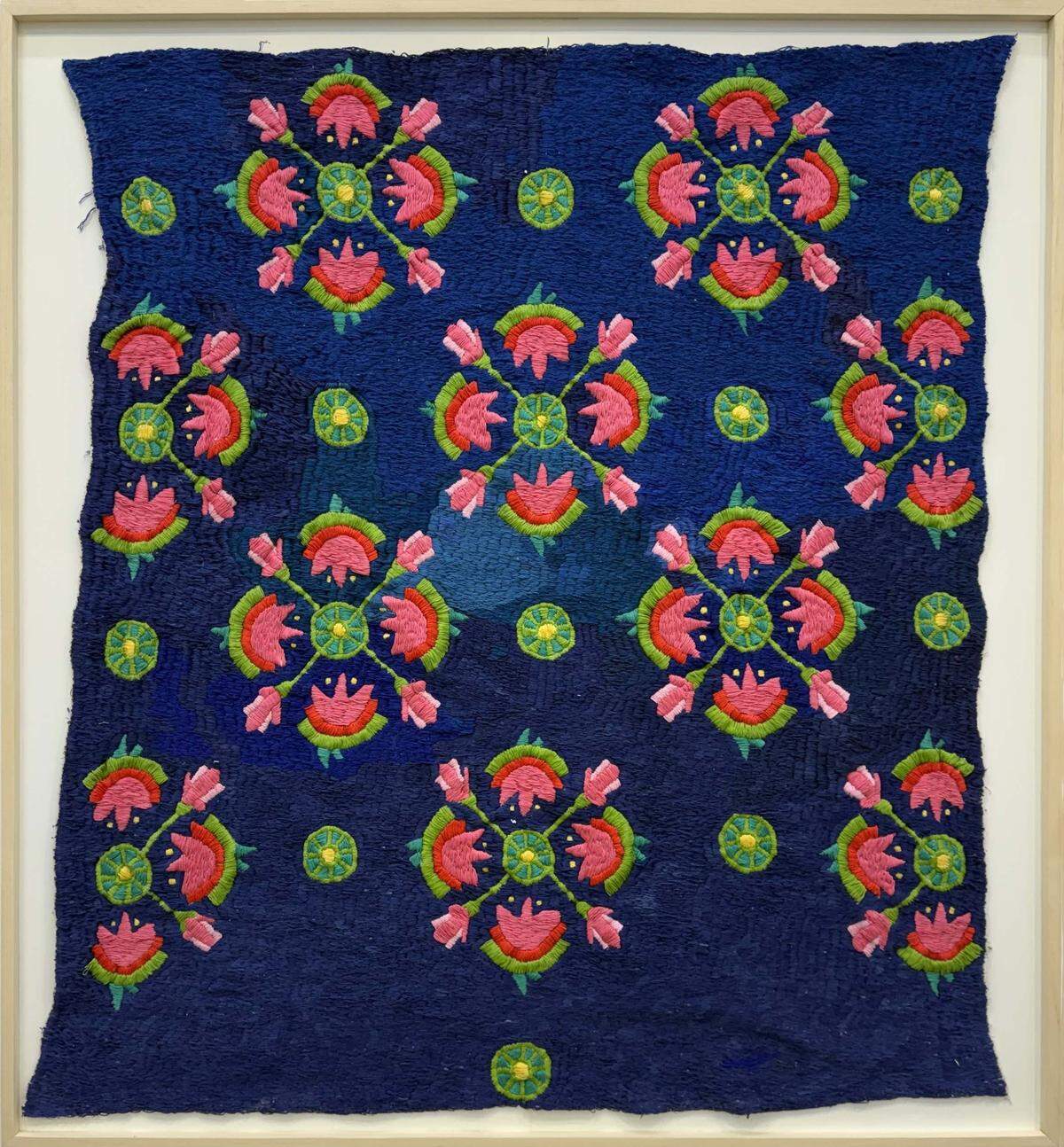 “Flowers for You”, 2025, de Inés Raiteri, 55 x 51 pulgadas.