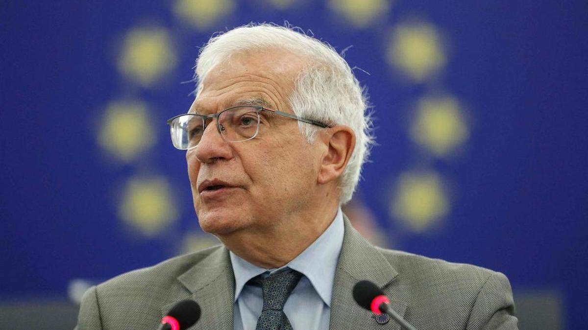 El Alto Representante Europeo de la Unión para Asuntos Exteriores, Josep Borrell, pronuncia su discurso en el Parlamento Europeo en Estrasburgo, en el este de Francia, el 8 de junio de 2021.