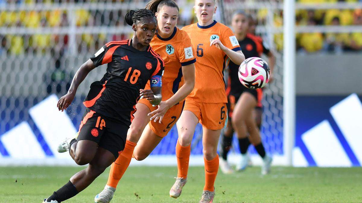 La delantera de Colombia Linda Caicedo anotó un gol para su equipo en el partido contra Países Bajos en los cuartos de final del Mundial sub-20 femenino, celebrado el 15 de septiembre de 2024 en el estadio Pascual Guerrero de Cali, Colombia.