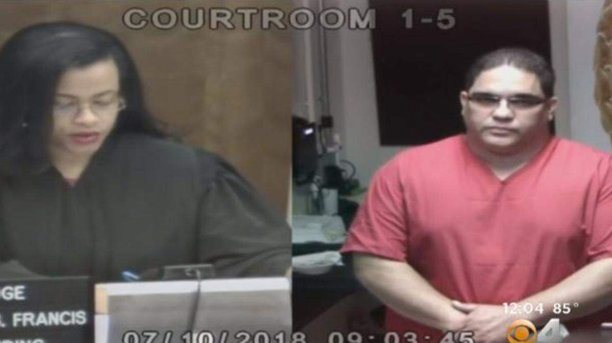 David Mercado, de 46 años, se presenta ante una jueza de Miami-Dade.