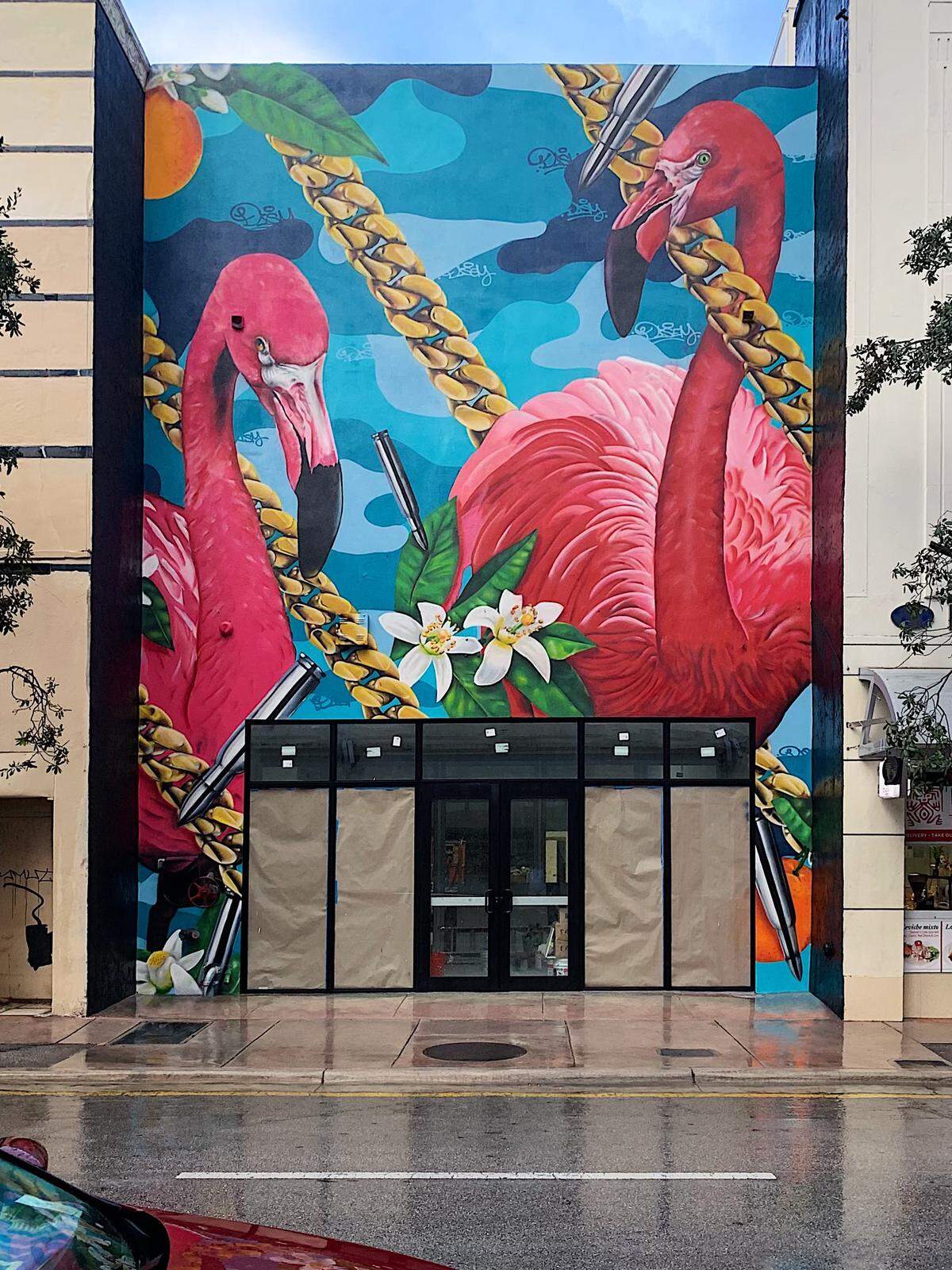 Disem’s mural on the exterior of Survival, a boutique in downtown Miami, is his favorite.