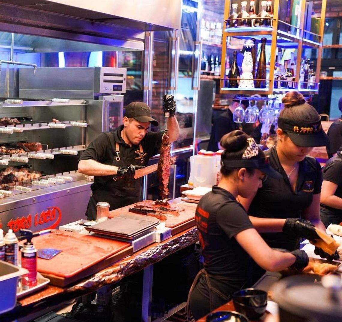 Cocina a la vista del público.