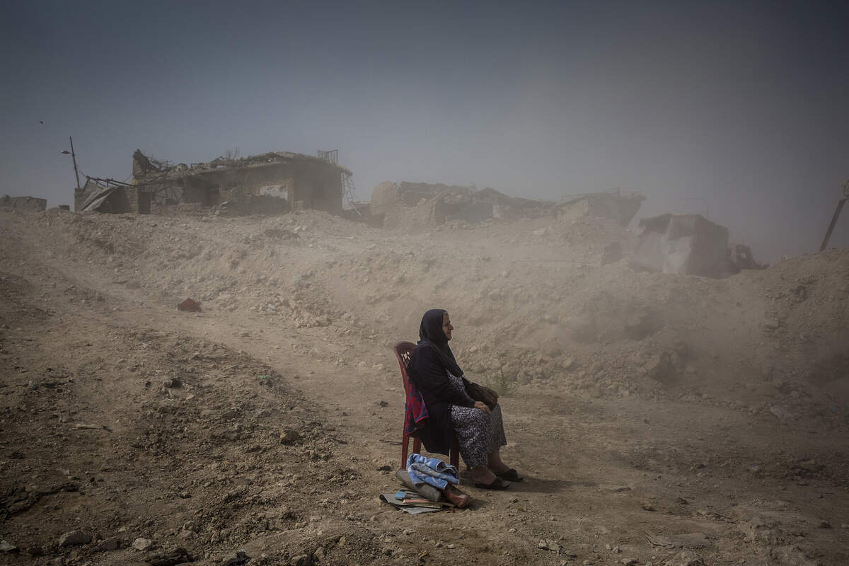 Imagen galardonada con el primer premio en la categoría de historias generales titulada "La batalla de Mosul".
