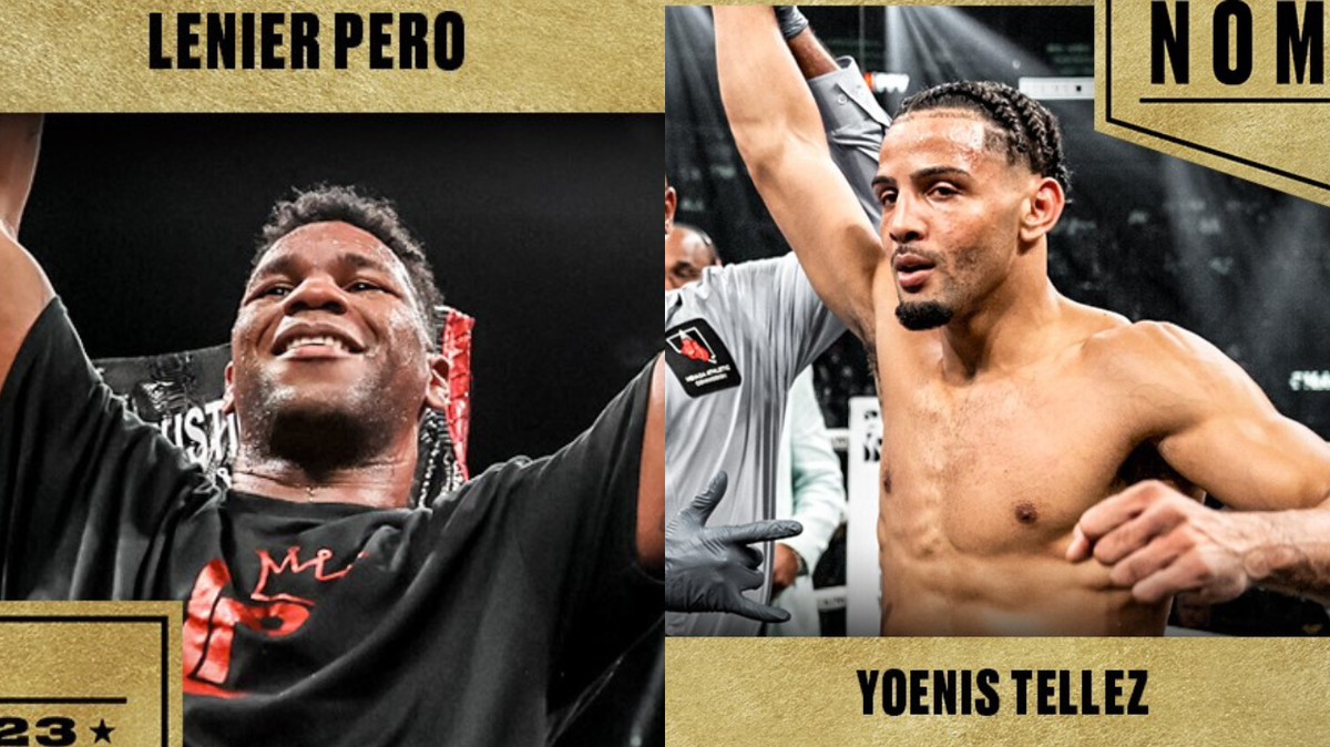 Dos boxeadores cubanos aparecen entre los nominados a Prospecto del Año de la empresa PBC: el pesado cubano Lenier Peró (izq.) y el superwelter Yoenis Téllez.