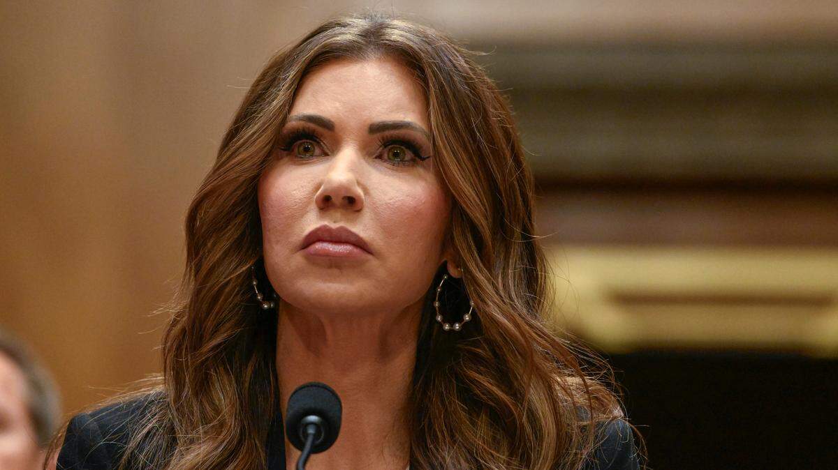 La secretaria de Seguridad Nacional de Estados Unidos , Kristi Noem en una foto de archivo de mayo de 2025. 
