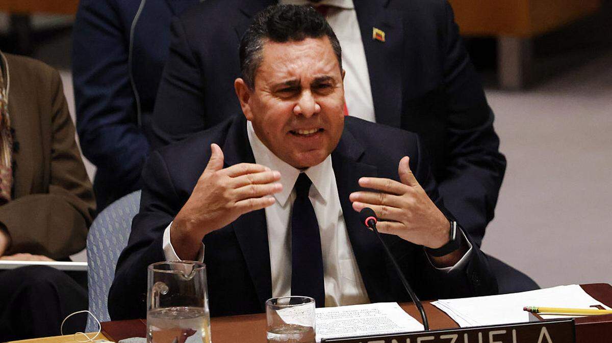 Foto de archivo de Samuel Moncada, durante una intervención como embajador de Venezuela ante la ONU, en el Consejo de Seguridad de Naciones Unidas, el 23 de diciembre de 2025, en Nueva York.