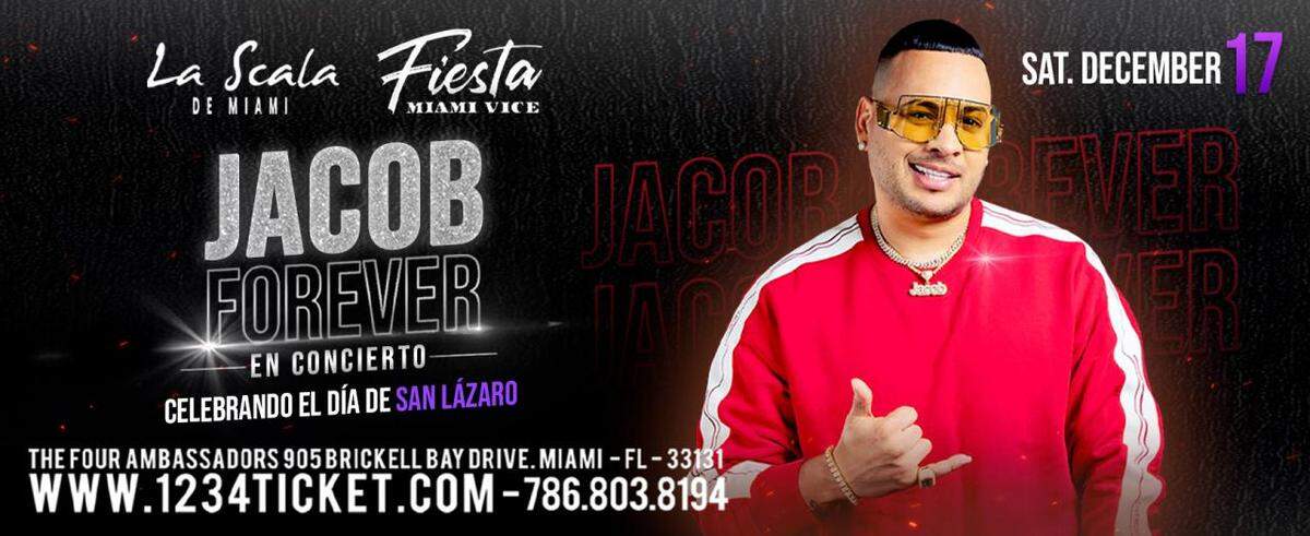 Jacob Forever en concierto&nbsp;en La Scala de Miami, Brickell.