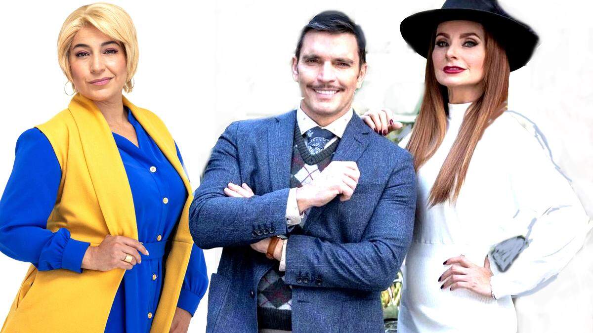 Tiaré Scanda, Julián Gil y Elizabeth Álvarez.