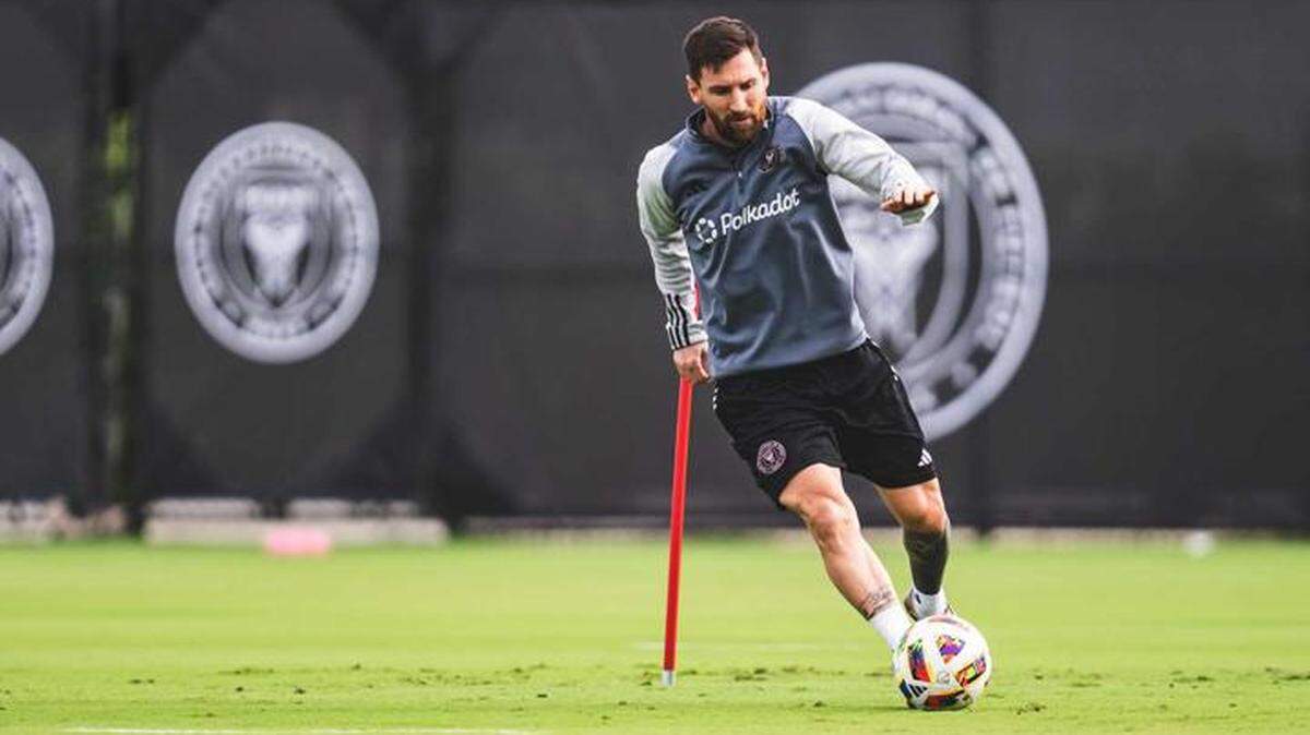 Lionel Messi entrena en las intalaciones del Inter Miami, previo al segundo encuentro de playoffs este sábado en Atlanta .
