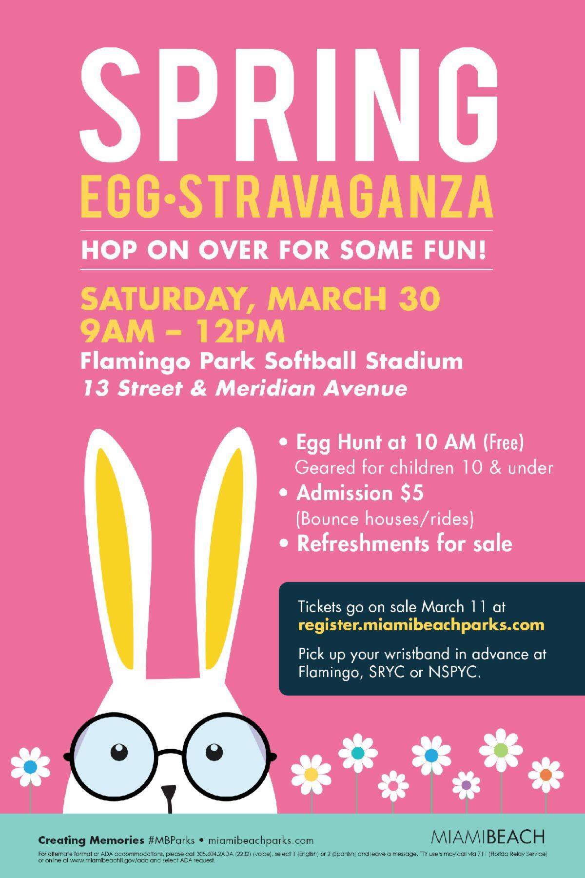 Egg hunt de primavera-Stravaganza en el Flamingo Park.