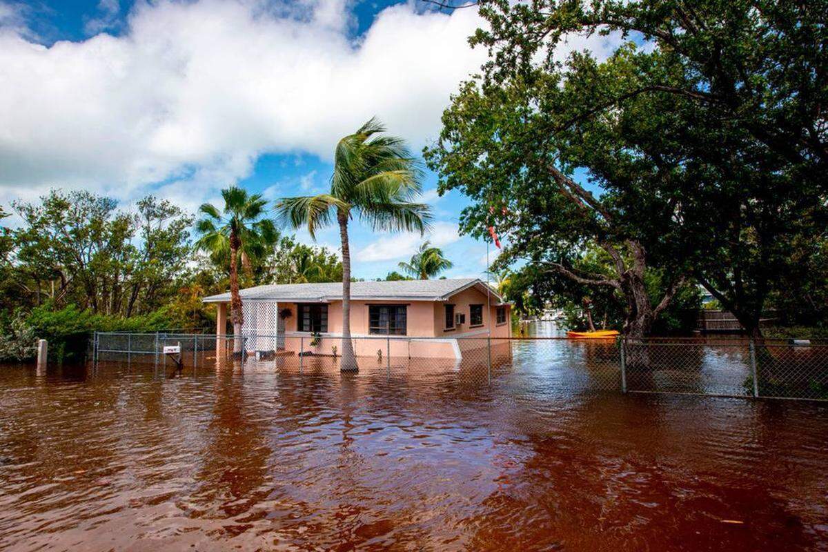 Una casa inundada por el huracán Ian en Stillwright Point, Cayo Largo, el 29 de septiembre de 2022. 