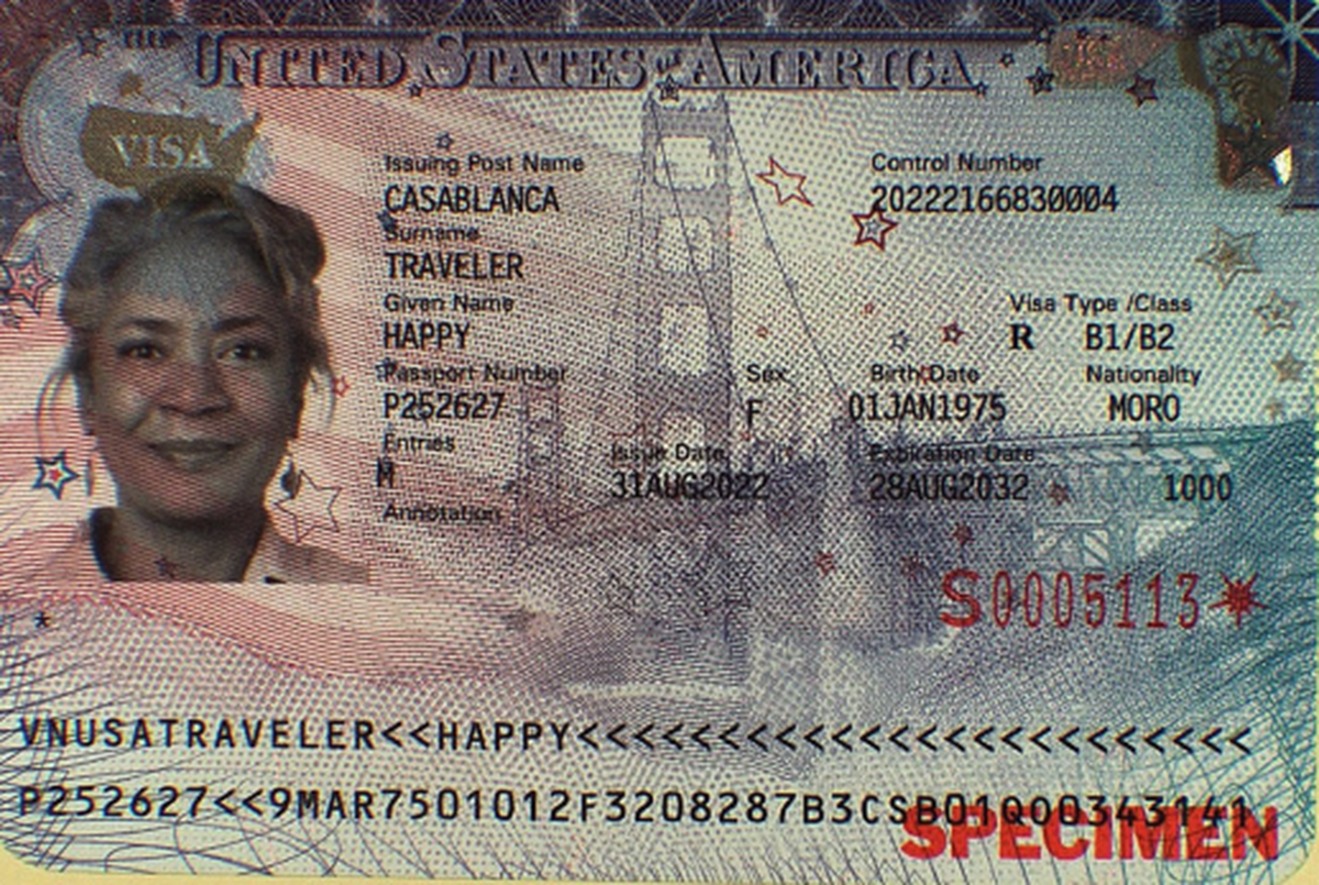 Así luce la lámina de visa americana tradicional que podría dar paso en un futuro a una visa netamente digital.