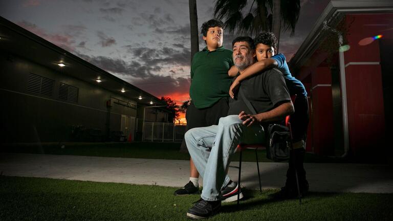 He lost everything and lives in a shelter with his grandkids, but he  still dreams