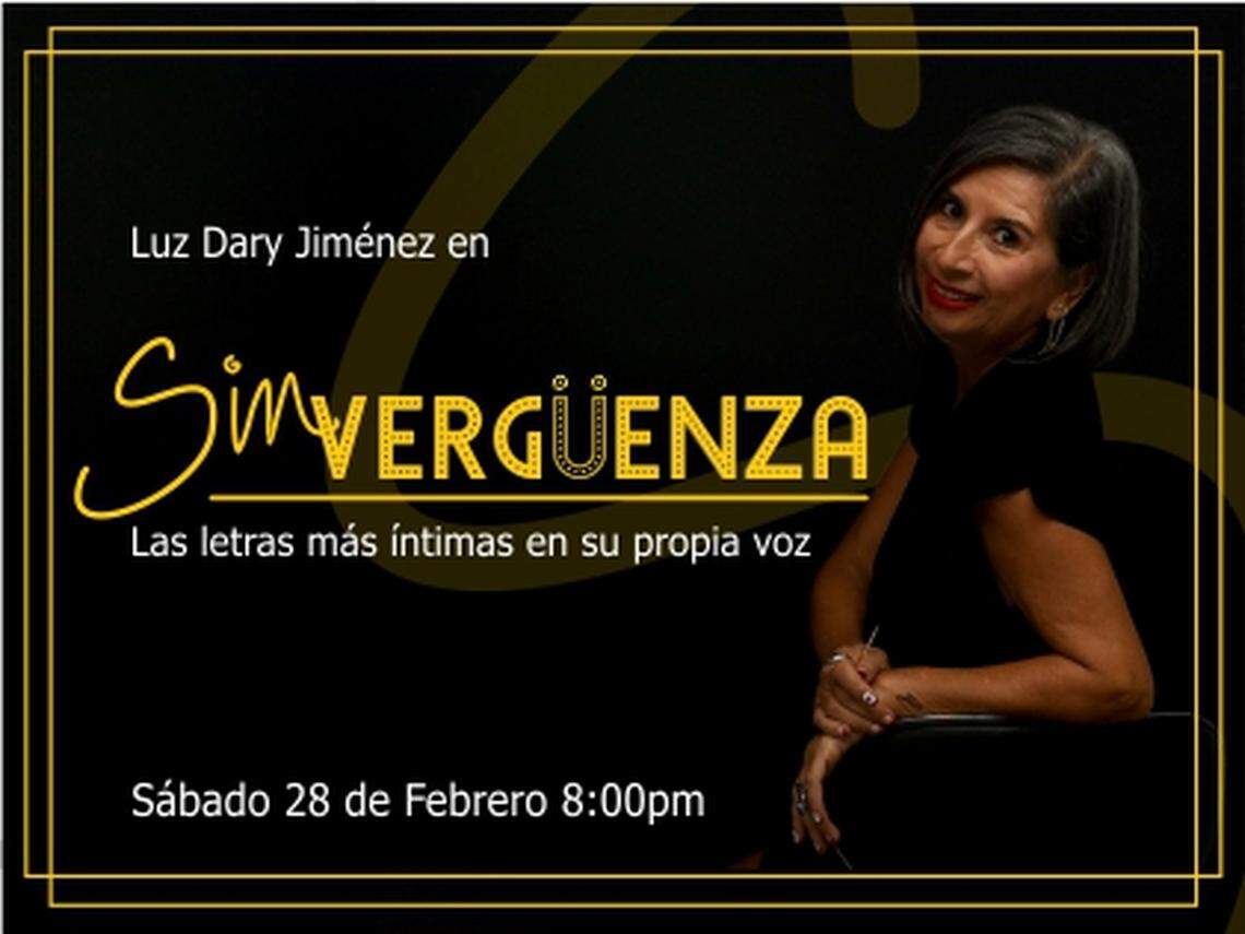 Luz Dary Jiménez en “Sin vergüenza” en el Teatro Trail.