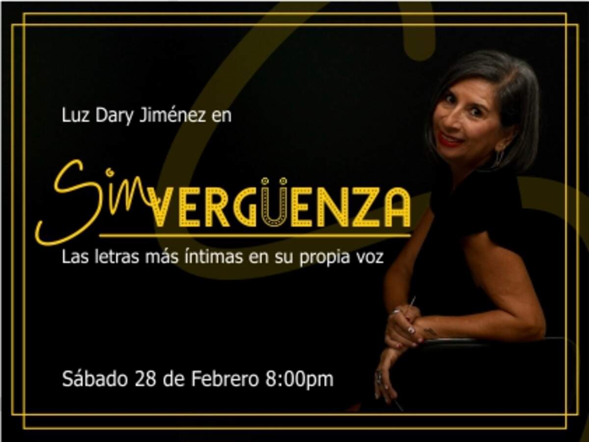 Luz Dary Jiménez en “Sin vergüenza” en el Teatro Trail.