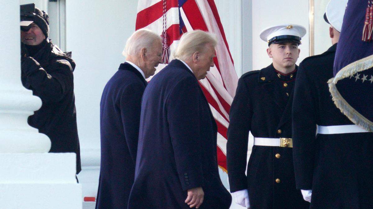 El presidente electo, Donald Trump, llega a la Casa Blanca para tomar un té con el presidente Joe Biden antes de la inauguración en Washington el 20 de enero de 2025. Foto de Yuri Gripas/Abaca/Sipa USA.