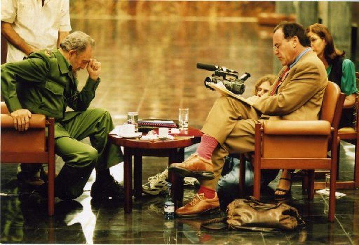 Oliver Stone entrevista a Fidel Castro en el 2004.