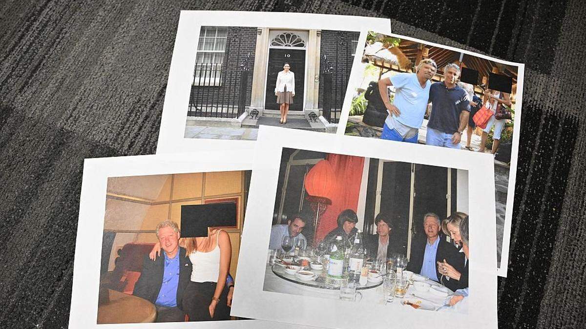 Entre el material que se empezó a publicar el viernes hay múltiples fotografías que muestran al expresidente demócrata Bill Clinton y otras figuras de alto perfil como el  cantante de los Rolling Stones Mick Jagger y el presidente de Virgin Group Richard Branson, en compañía de Jeffrey Epstein. 