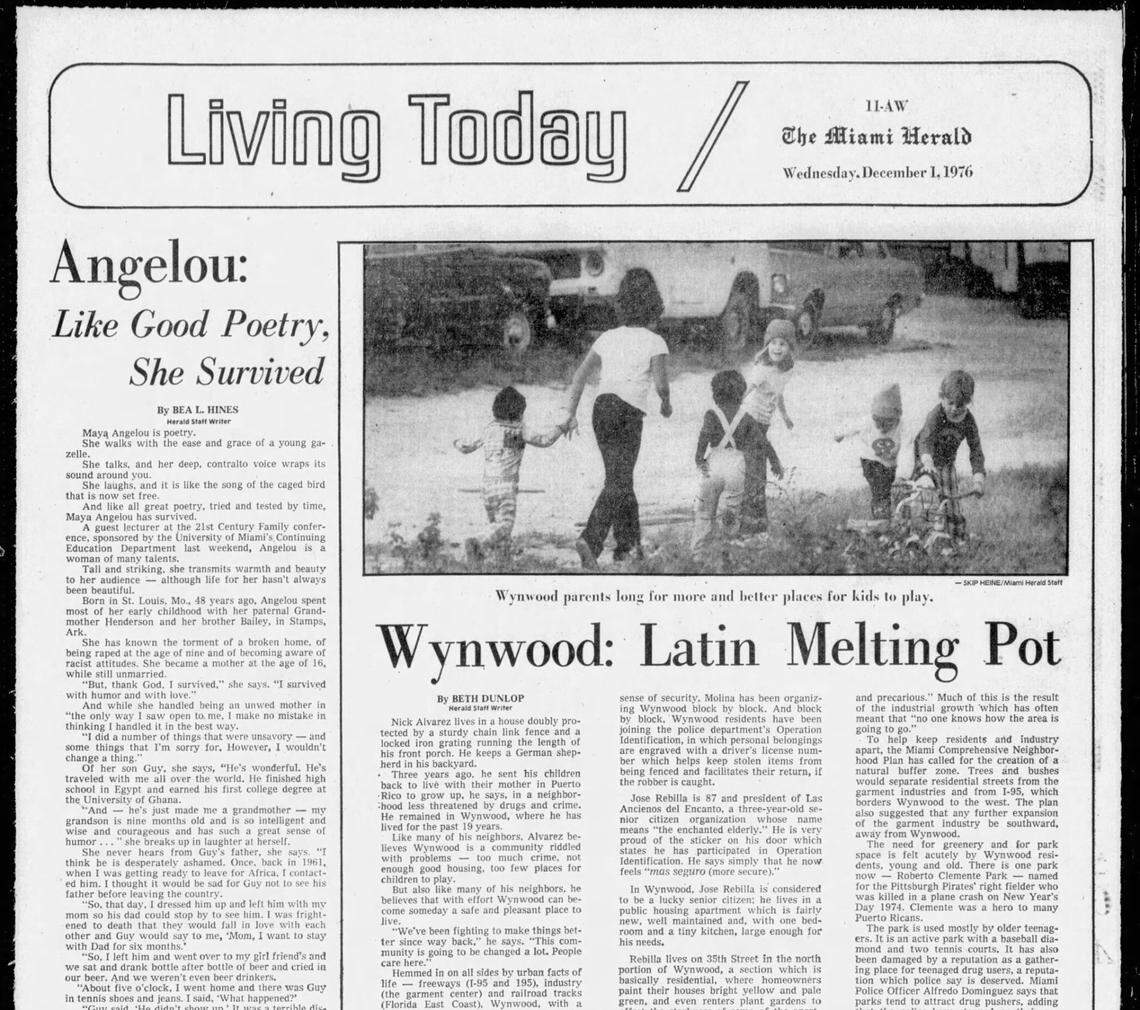 Print Newspaper December 1, 1976 - Front Page: Wynwood Latin Pot