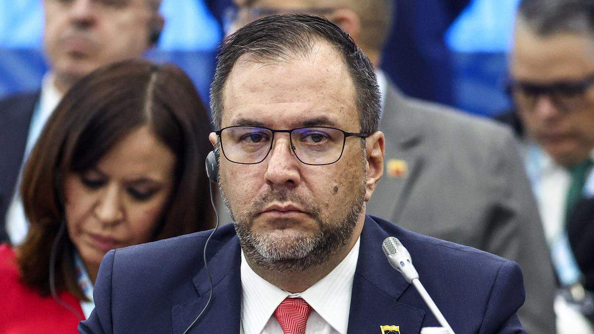 El canciller venezolano Yván Gil agradeció al gobierno iraní su apoyo y por “defender los principios y objetivos” de la Carta de las Naciones Unidas“, el lunes 8 de septiembre de 2025. En la foto, GIl participa en una reunión de la alianza BRICS en Rusia, el 11 de junio de 2024.
