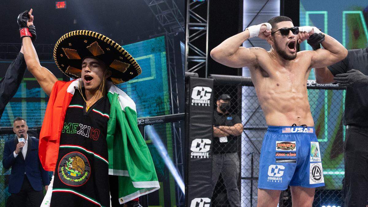 En el evento principal en el peso ligero (155 libras) habrá un enfrentamiento clásico entre México y Estados Unidos cuando Cristian “Puas’’ Pérez (izq.) se enfrente a Samuel “The Alley Cat’’ Álvarez.