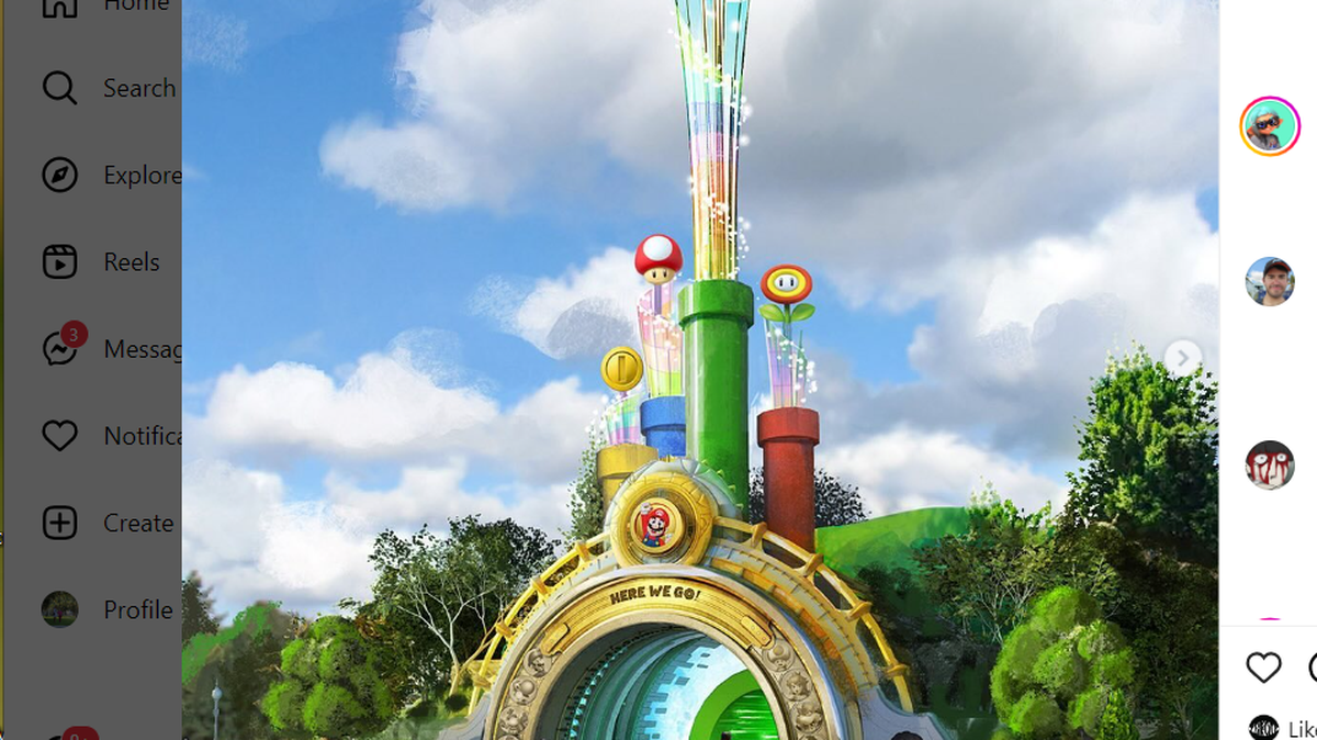 SUPER NINTENDO WORLD, uno de los cinco mundos inmersivos, se inaugurará en el nuevo parque temático Universal Epic Universe en Universal Orlando Resort en 2025. Captura de pantalla-Instagram