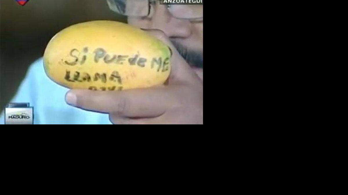 La fruta tropical incluía el número de teléfono de una mujer y el mensaje ‘Si puede me llama’.