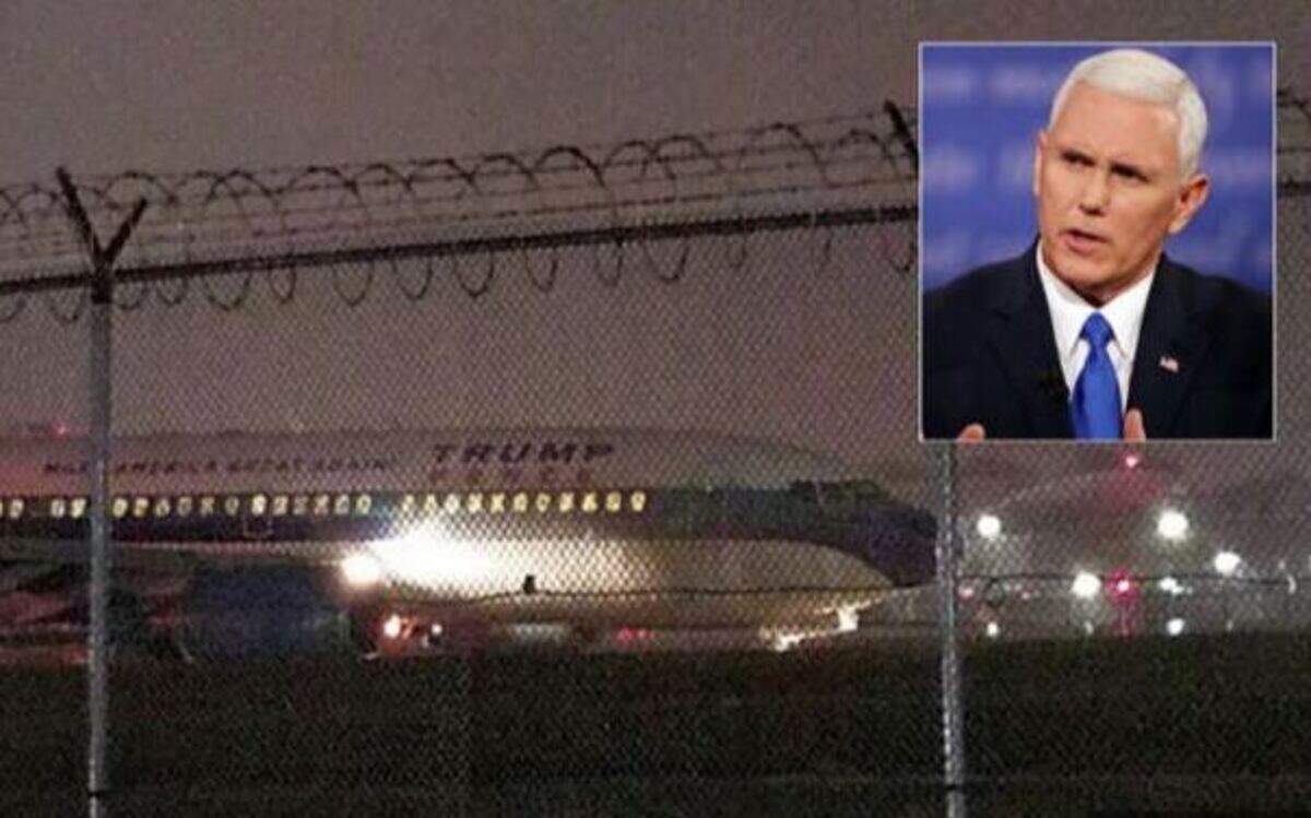 Pence señaló que las ventanas de la cabina de pilotos quedaron salpicadas de lodo.