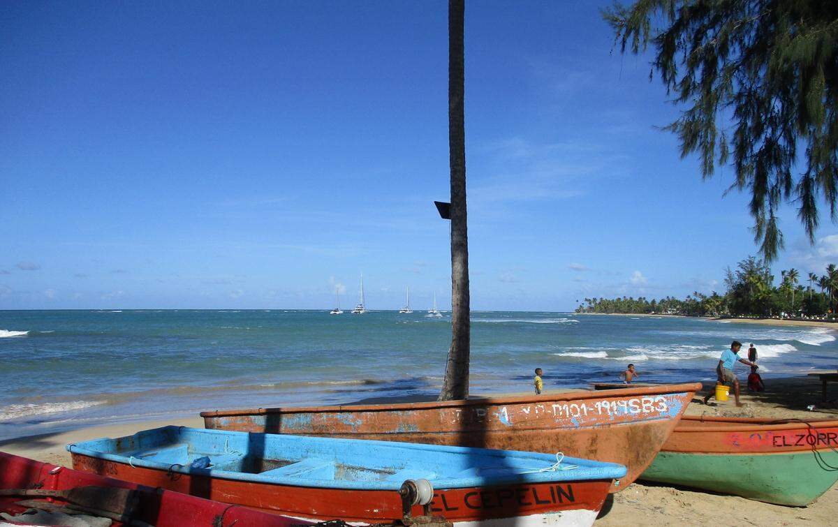 Playa Las Terrenas, un pueblo de la costa norte de la península de Samaná.
