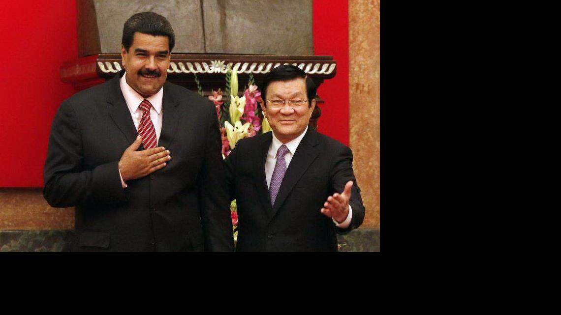 El presidente venezolano, Nicolás Maduro, y su homólogo vietnamita, Truong Tan Sang.