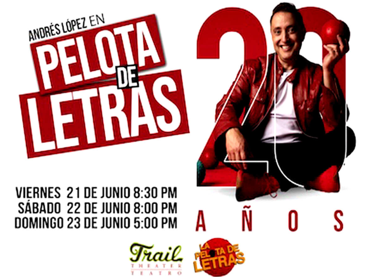 Andrés López celebra 20 años de “Pelota de letras” en el Teatro Trail.