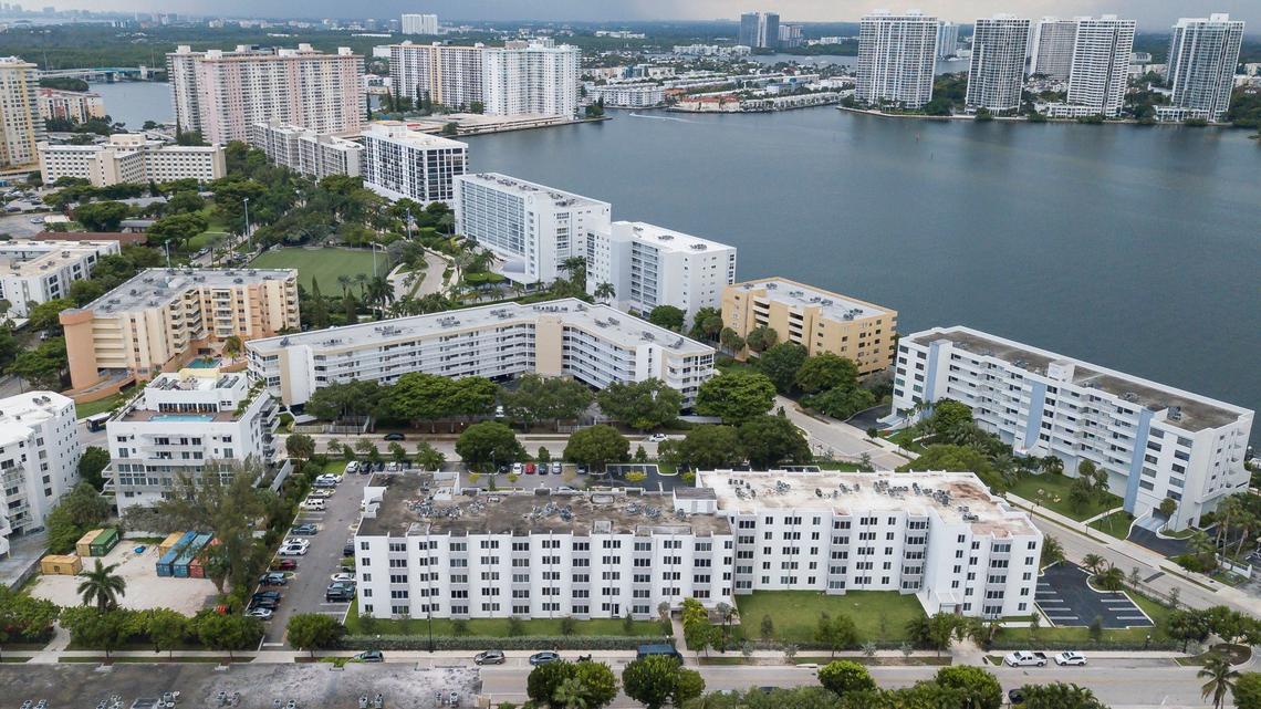 Condos line the Intracoastal Waterway in Sunny Isles Beach.