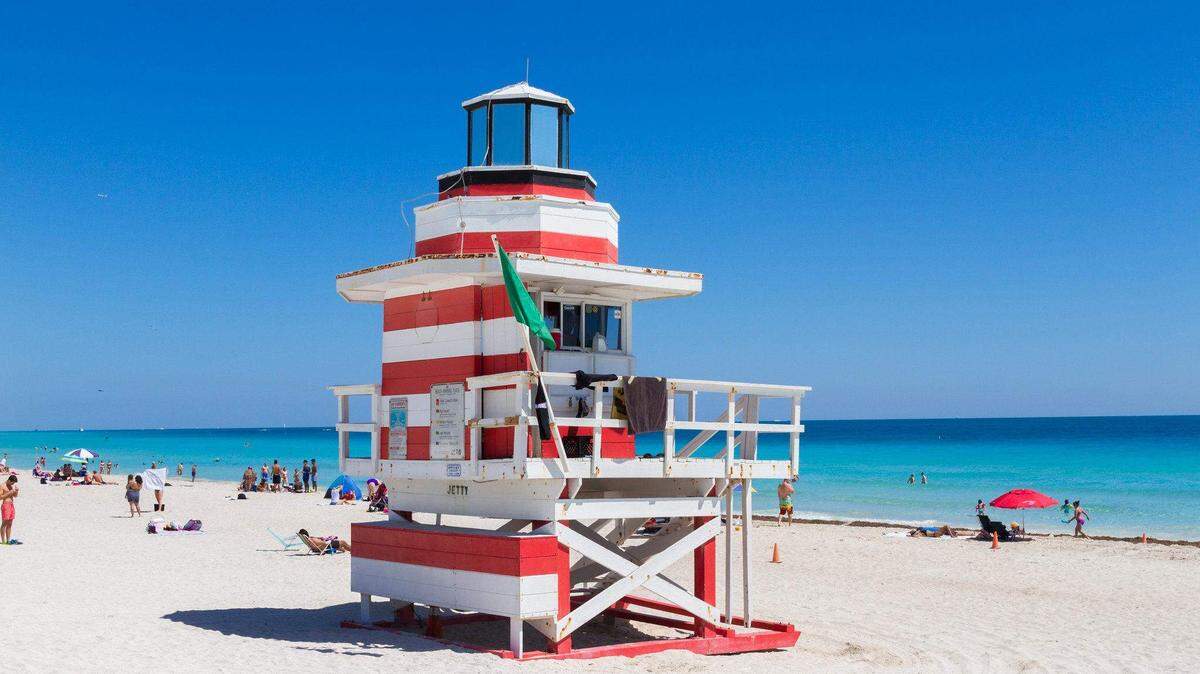 Caseta de salvavidas de Miami Beach.